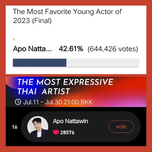 vote4apo's tweet photo. APO Morning

Daily voting for APO😺

🔸Thai Update > unlimited voting
https://t.co/5U4uw9fChl

🔸SOA Star > 3 tickets once a day/acc
https://t.co/dP37DpgJV7

Share task free 3 tickets
Invite task free 10 tickets

@Nnattawin1 #Nnattawin #apocolleagues https://t.co/M2sJHcCx7R