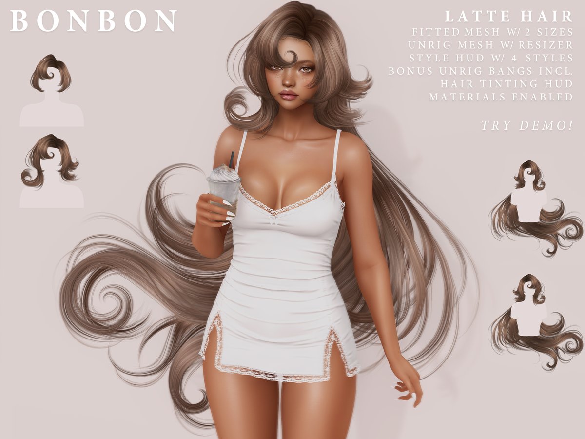 Bonbon_SL's tweet image. Bonbon - Latte Hair for Kustom9 💜 (July 15) 10% off at Kustom 9!  *you can go grab it now at cam sim!    

Main Sim TP: maps.secondlife.com/secondlife/kus… 

Cam Sim TP: maps.secondlife.com/secondlife/Kus… 

#SecondLife #BonbonSL #Kustom9