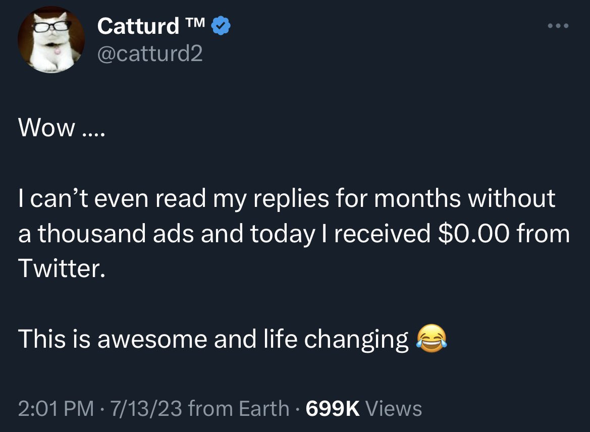 meanderingtripe's tweet photo. AND LO! On day 259 of the #TwitterApocalypse, Catturd continued to get a little peeved. https://t.co/wwctSe1SLh