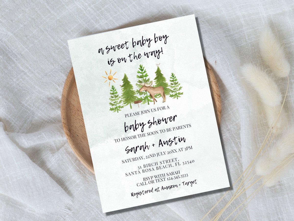 Excited to share the latest addition to my #etsy shop: Outdoorsy Baby Shower Invitation Set Template - Woodland Creatures Baby Shower Invite, Watercolor, Printable Template, Instant Download etsy.me/43q4yn4 #green #babyshower #babyshowerbundle #babyshowerinvite