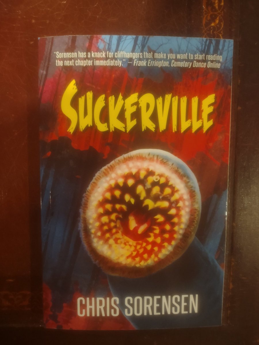 PaulQuesinberry's tweet photo. #Suckerville by @casorensen is a full throttle 80's horror comedy set in the deep south unlike anything that I have ever read full of gore and laughs. This is a genre that we need more of in this world. Thank you, Chris, for an absolutely delightfully disgusting read. π https://t.co/6t3XmVhgjm