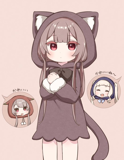 「animal hood cat ears」 illustration images(Latest)｜4pages