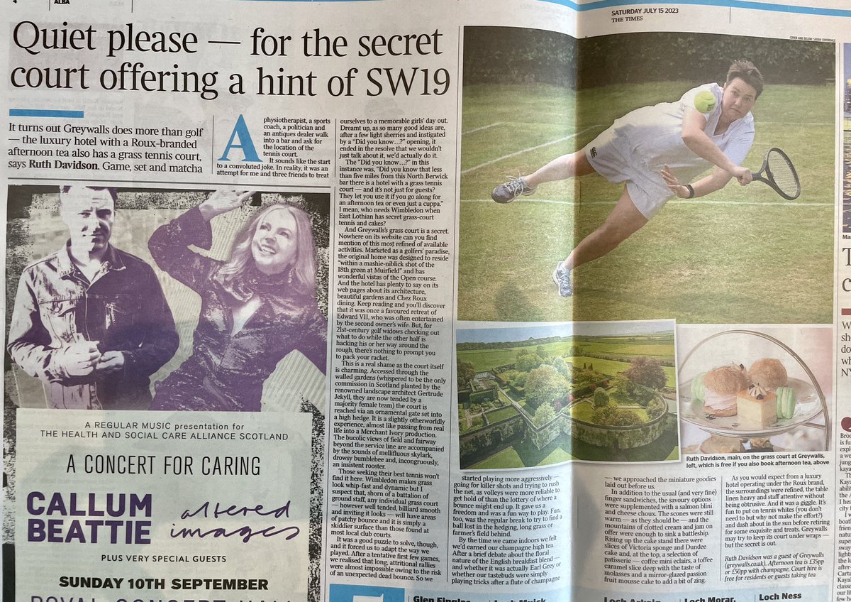 OneFairways's tweet image. Just a short walk from @OneFairways, the beautiful @Greywalls_Hotel with its secret tennis court and delicious afternoon teas!