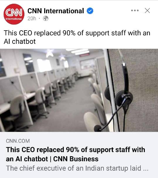 CmeConsultants's tweet photo. This previously manned customer support centre, now empty.

Ai has taken over. This is coming to your country, your workplace, business, home etc.

But worry not, we @ https://t.co/ve2YL8rfX0 prepare you/your organization to secure, maintain and grow your market. Call 0776161067 https://t.co/T7o4NHFYuB