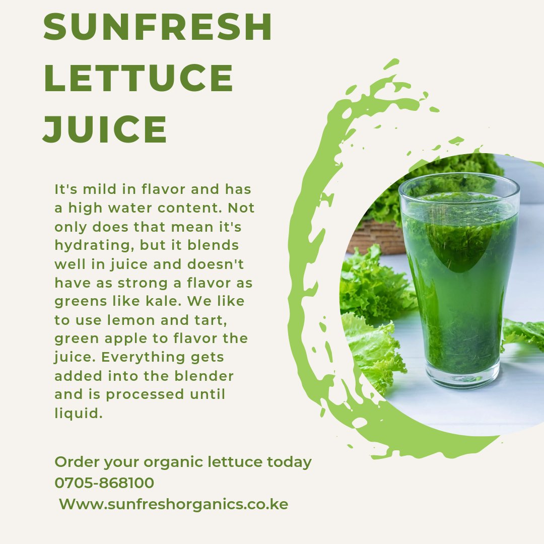 With the warm weather this July,  have you tried some lettuce juice??? Yes, I have said it.....
order some fresh organic lettuce, organic lemon, and organic apples and enjoy some healthy, immune booster drink this weekend. #immunebooster #organicjuice #greenjuice #blendit #Enjoy