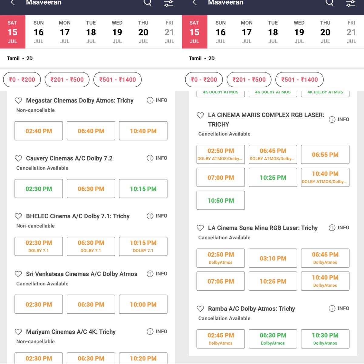 AllIndiaSKFC's tweet photo. #Maaveeran Booking Status in Trichy 🤩🔥

@Siva_Kartikeyan @ShanthiTalkies 

#VeerameJeyam #MaaveeranBlockBuster https://t.co/y7RbQqDj9N