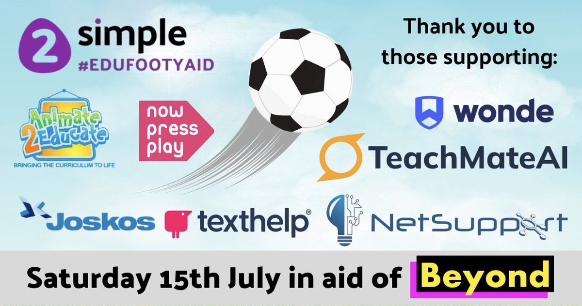SimonPobble's tweet photo. One of the highlights of the year today. #EduFooty returns 😃

Huge shout out to @Animate2Educate an absolute star who goes above and beyond to bring like minded people together for a great cause.
@wearebey0nd 

Without doubt football and friendship will be the winner today. https://t.co/vQqrRUKQ7Z