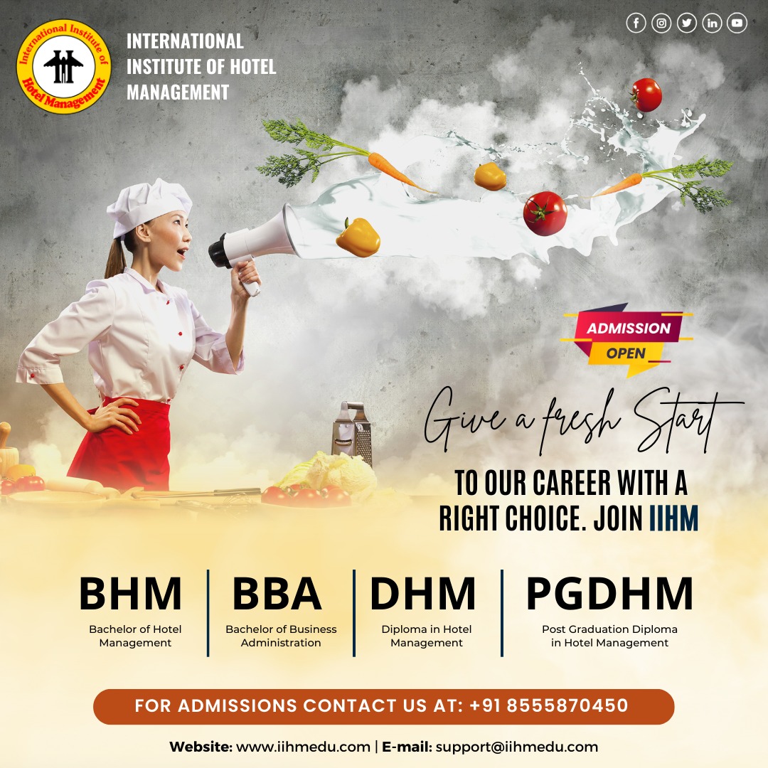 OfInstitut49991's tweet photo. Give a fresh Start
TO OUR CAREER WITH A RIGHT CHOICE. JOIN IIHM
BHM , BBA , DHM , PGDHM
Bachelor of Hotel Management
Bachelor of Business Administration
Diploma in Hotel Management
Post Graduation Diploma in Hotel Management

FOR ADMISSIONS CONTACT US AT: +91 8555870450 https://t.co/A6TCrxTOvX