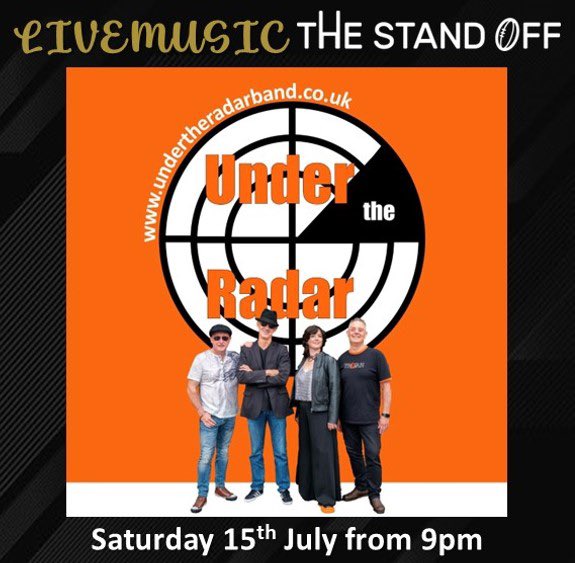We have the incredible Under The Radar band on tonight at The Stand Off from 9pm. Come and join us for a fun evening! #welovelivemusic #supportinglocalsband