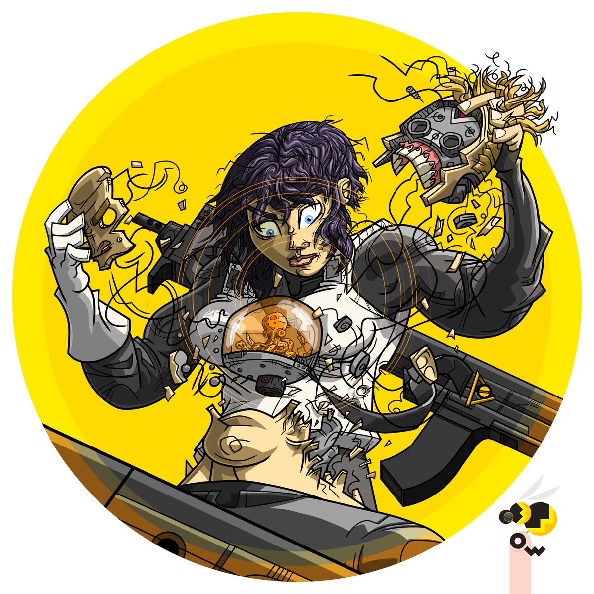 BEEow's tweet photo. Motoko Kusanagi introduces herself to another cyborg. #adobefresco #adobedrawing #ghostintheshell #ghostintheshell1995 #motokokusanagi #motoko https://t.co/AUssNhpvIc