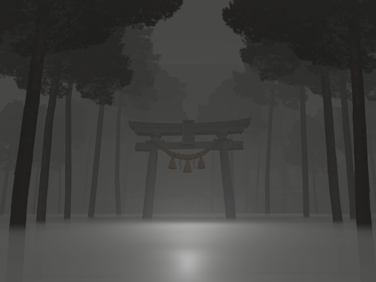 Sora_sakayanagi's tweet photo. 森の中にある神社

＃blender #3DCG https://t.co/tkXQQTtinE