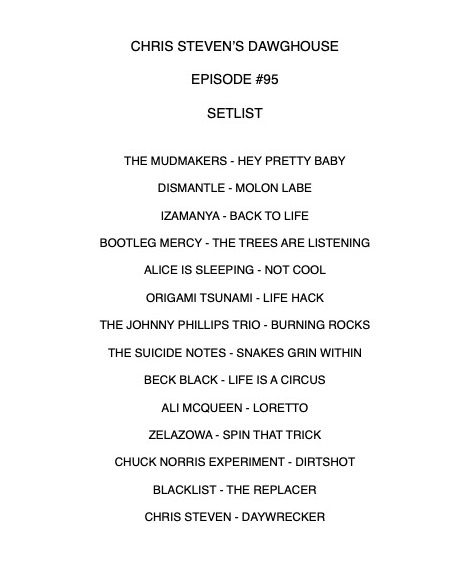 Saturday on Pluto Radio - all new DAWGHOUSE w/ rock and roll host Chris Steven... 8pm German time + 8pm Detroit time + 8pm Los Angeles time.