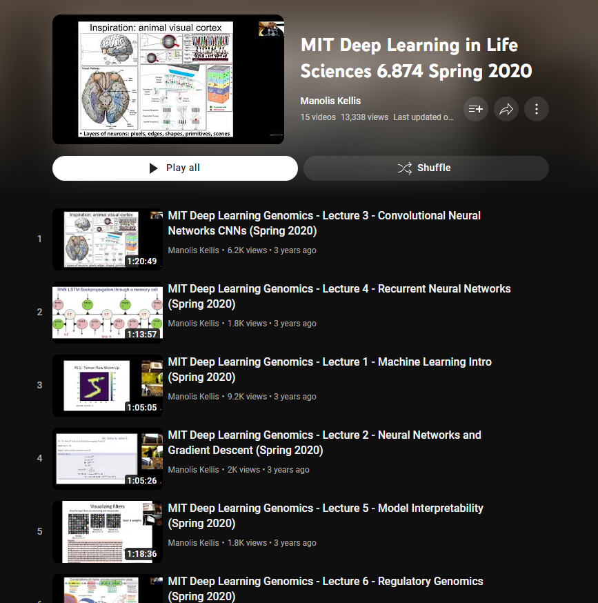 DanKornas's tweet photo. 🔘 MIT Deep Learning in Life Sciences

A course introducing foundations of ML for applications in genomics and the life sciences more broadly.

🔗 Course ➡️ https://t.co/2Vjii3Xpbw

🔗 Materials ➡️ https://t.co/iFgtNrxCTw https://t.co/b9RVYysOcf