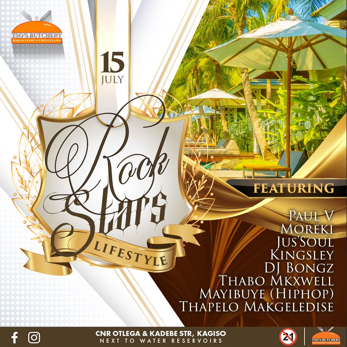 DeejayKingsley's tweet photo. Let's link up tonight and enjoy our Saturday at:
📍#TsosBuchery (Kagiso)
#RockStarsLifestyle
📍#Labenzo (Develand)
#FriendsOfFriends
📍@Hulumeni_Life (Mohlakeng)
#DopeSaturday
Let's Rock!!🍾🚀🔥🎼🥂💃🏿🔉 https://t.co/Edo3I5cDKe