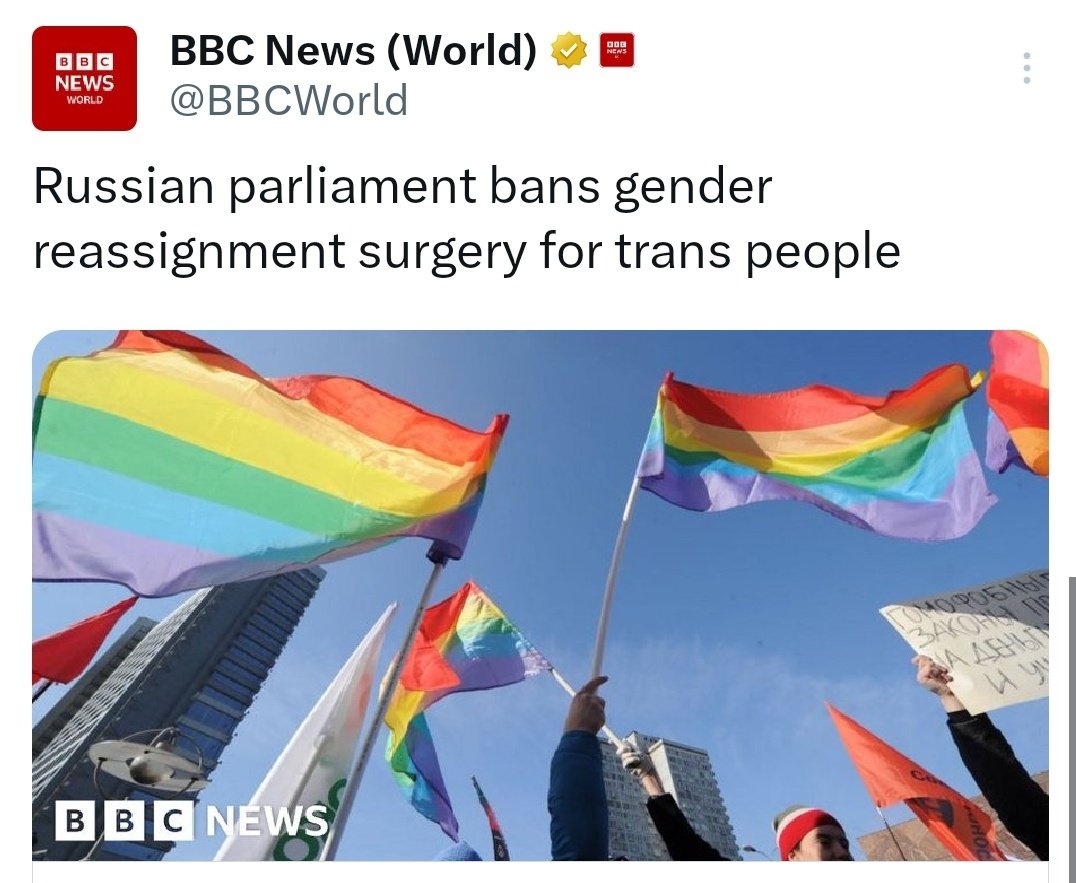 This is why I don't trust Russia simps or ML's. I've seen too many "leftists" with Z's and red flags throw queer people completely under the bus in favor of authoritarian imperialist capitalist states that they pretend are "existing socialism".