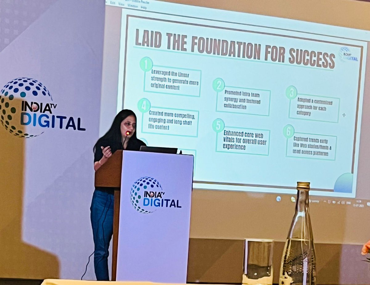 indiatvnews's tweet photo. Group Editor, Digital , Puja Sethi sharing her vision with the team. #IndiaTvDigitalConference | Digital First के उद्देश्य के साथ आगे बढ़ रहा है #IndiaTV @pujasethi11 https://t.co/87PynE3TnV