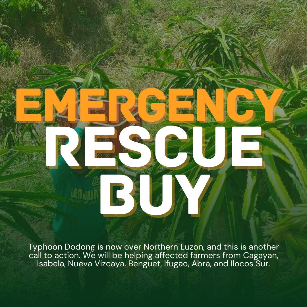 ruralrisingph's tweet photo. #DodongPH is now over Northern Luzon, and this is another call to action. We will be helping affected farmers from Cagayan, Isabela, Nueva Vizcaya, Benguet, Ifugao, Abra, and Ilocos Sur.

#RuralRisingPH #DodongPH https://t.co/FVpxm7Xjo3