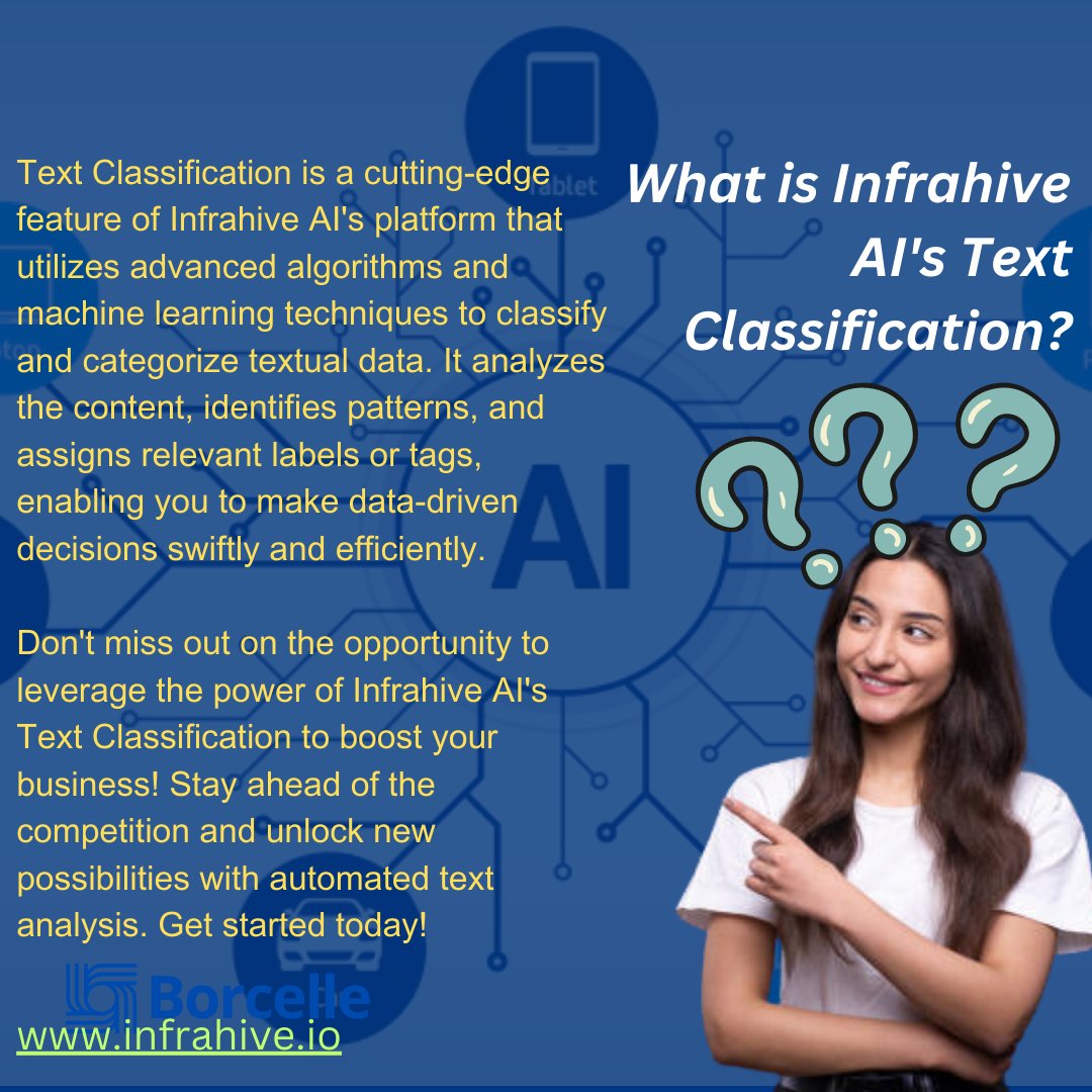 infrahive's tweet image. "Embracing the future of text analysis with Infrahive"
#textclassification #infrahive #artificialintelligence #technology #software #aitools