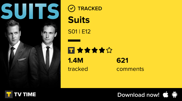 StephGray1995's tweet photo. I've just watched episode S01 | E12 of Suits! https://t.co/hfLs90YIwm #tvtime https://t.co/r1Uoo2kTQQ