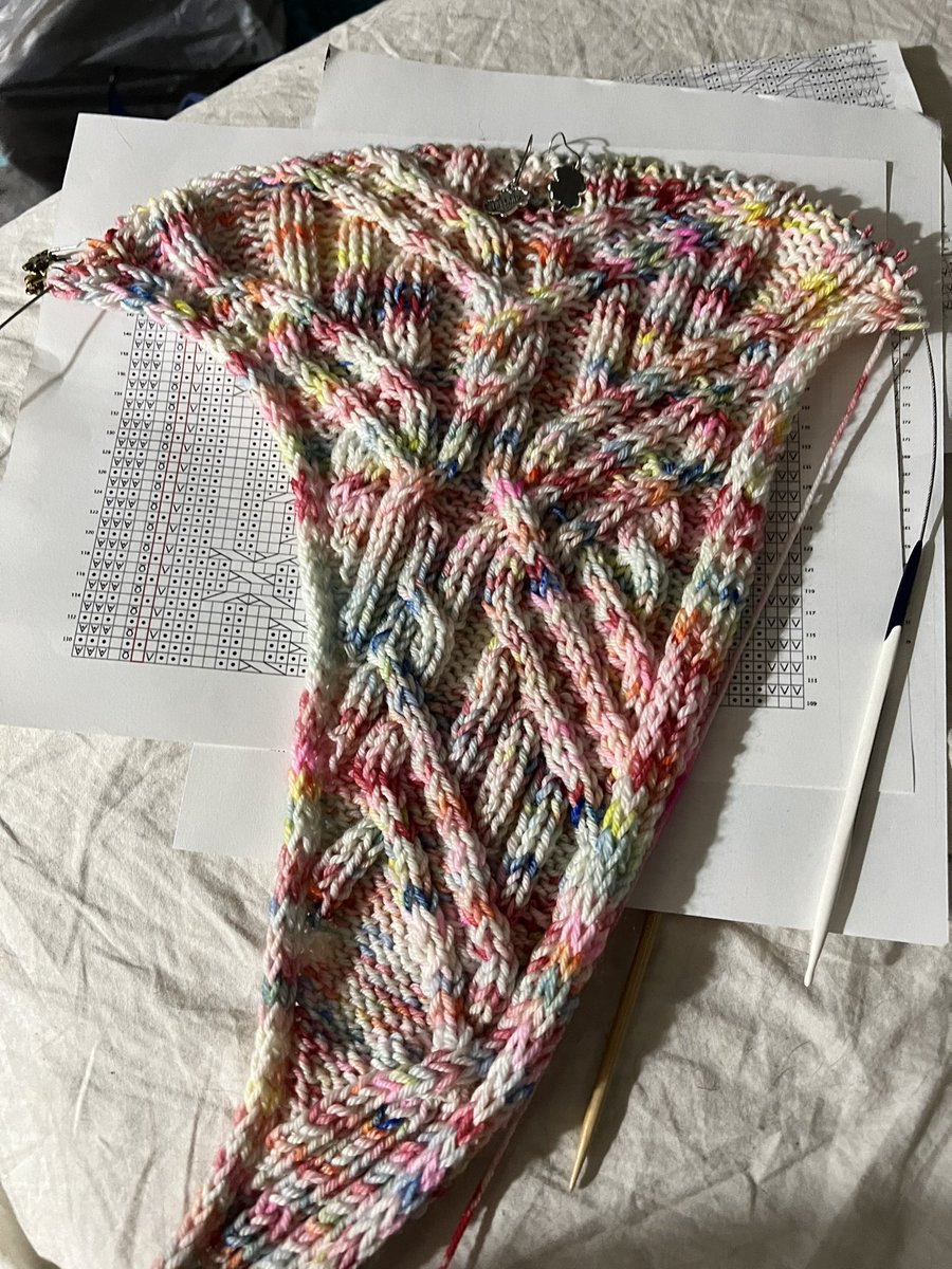 @hanksandneedles Test knit. Promises myself I’d get to row 100 today … 107  !