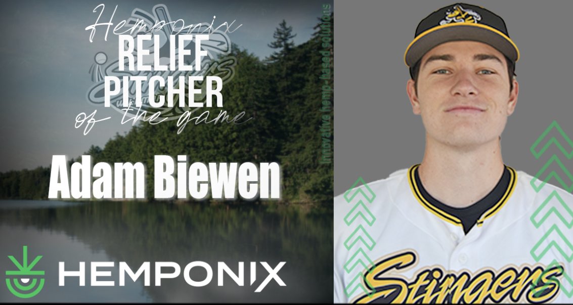 Locked down the final two innings in his debut 🔒🔒🔒

Congrats to Adam Biewen, tonight’s <a href="/hemponix/">Hemponix</a> Relief Pitcher of the Game