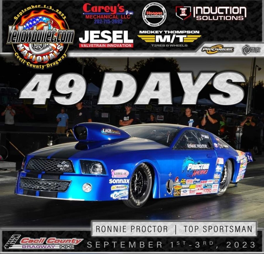 Dragracemayhem's tweet photo. The countdown begins 49 days until the biggest and badest drag race on the east coast takes place and yours truly is lucky enough to attend
#NEOPMA #YellowBullet #NHRA https://t.co/9Z8xOPPD9B