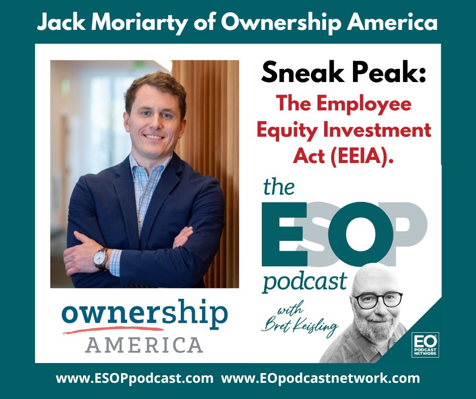 #EsOp Mini-cast 229: In this clip from upcoming Episode 252, <a href="/JMoriarty14/">Jack Moriarty</a> of <a href="/OwnershipUSA/">Ownership America</a> discusses the analysis that led to the recent introduction of the Employee Equity Investment Act (EEIA). 

🎧/👁️‍/📖 theesoppodcast.com/post/mini-cast…

#EmployeeOwnership #EEIA