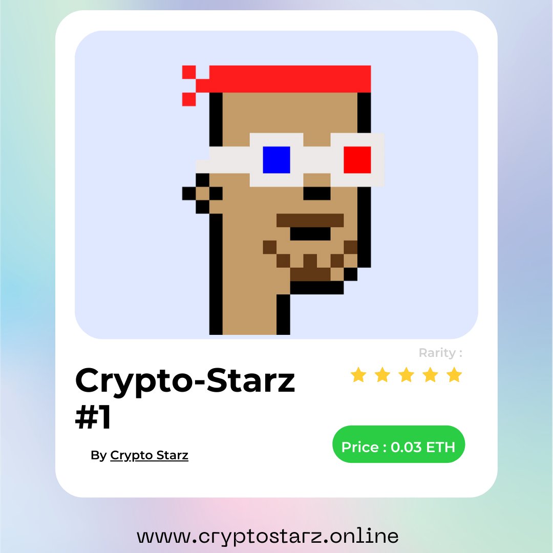 Join us at Crypto Starz, where creativity knows no bounds. 

Connect with fellow art enthusiasts, share inspiration, and discover the endless possibilities of NFTs. 

Together, let's shape the future of art and revolutionize 

#NFTCommunity #NFTs #NFTartist