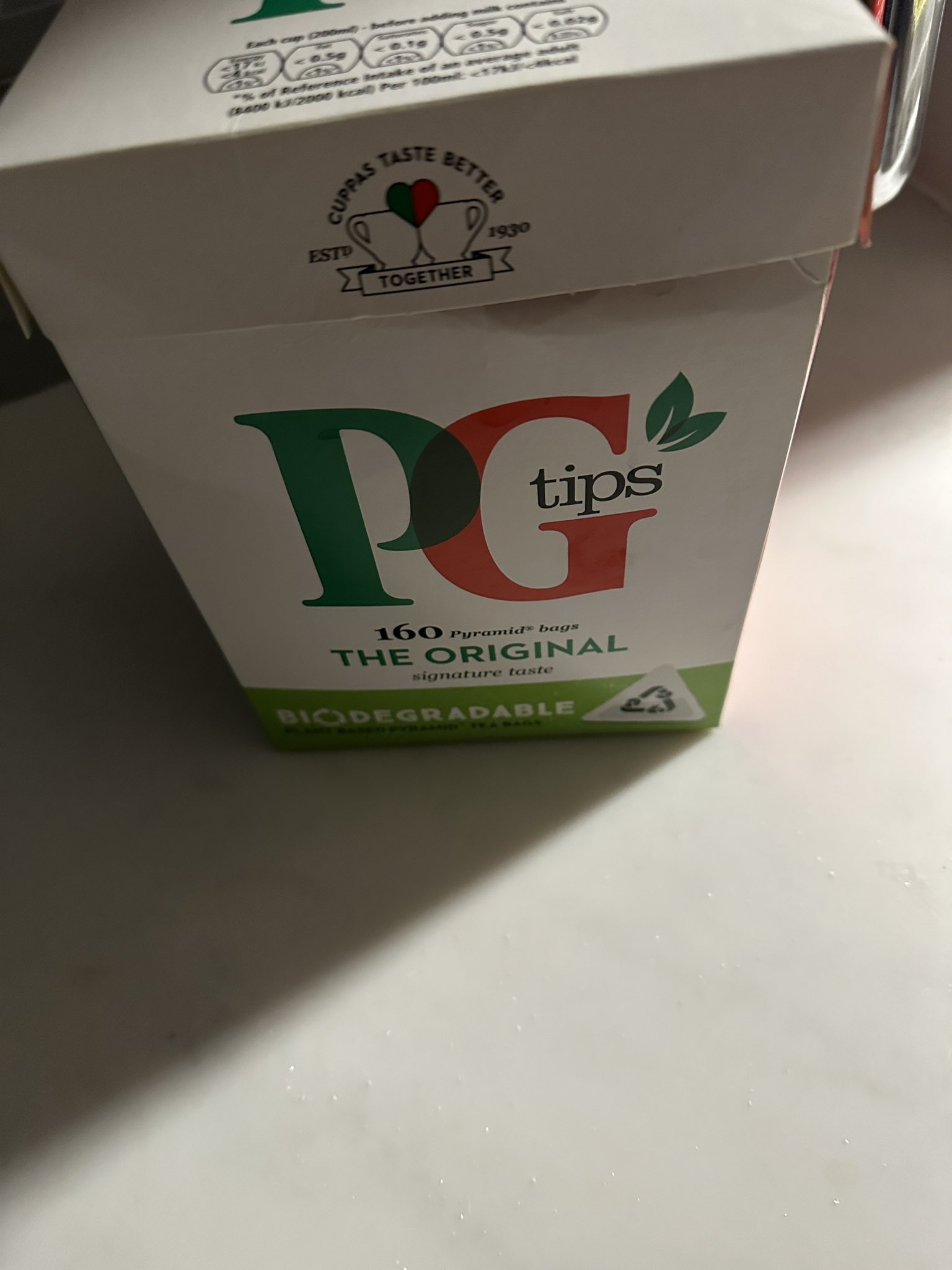 PG tips Original 160 Pyramid Tea bags.