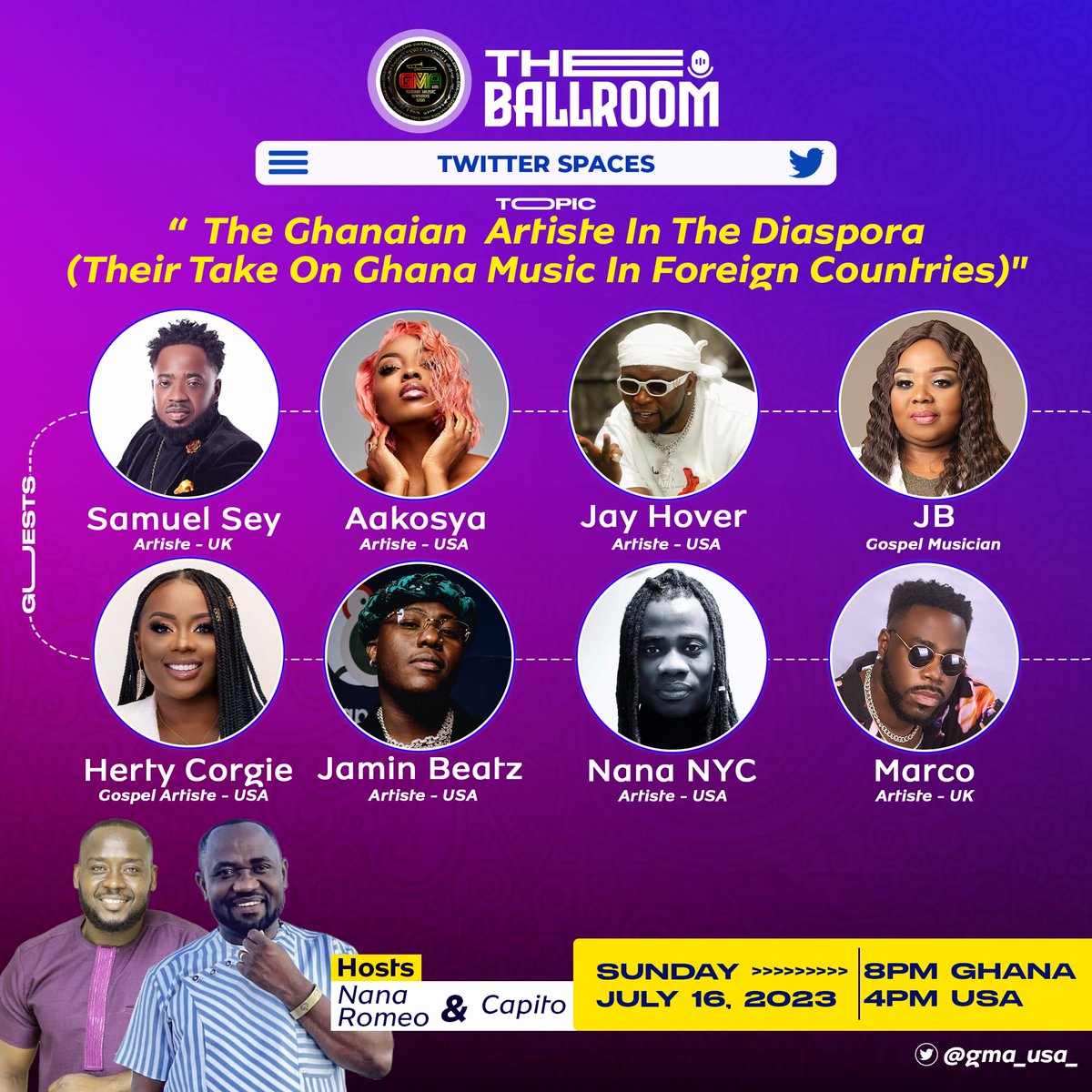 Tomorrow Inside The Ballroom on Twitter Space!.. 4pm US Time 9pm UK.