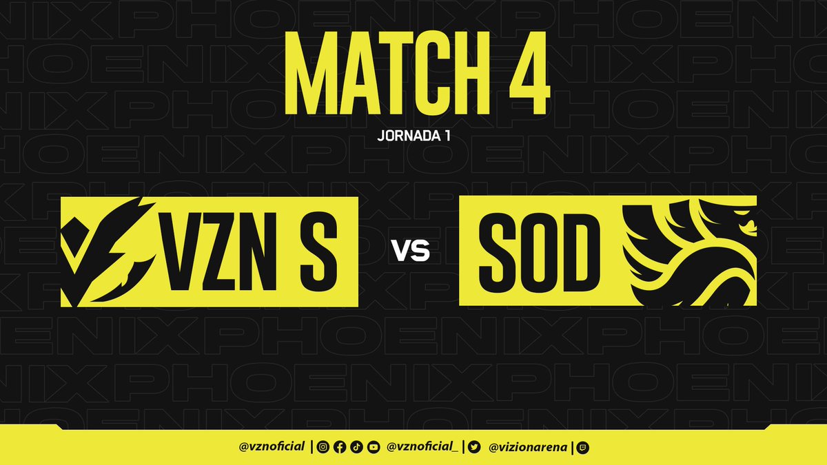 VZNOficial_'s tweet photo. ¡Ultima partida del día y con este enfrentamiento cerramos lo que fue la Jornada 1 de la Vizion League!✨🏆 ¿Qué equipo ganara esta vez?
@VZNOficial_ 🆚 @sonsofdivinity
🔴https://t.co/ZFRFHEfLpz https://t.co/SEkX3PT3Qu