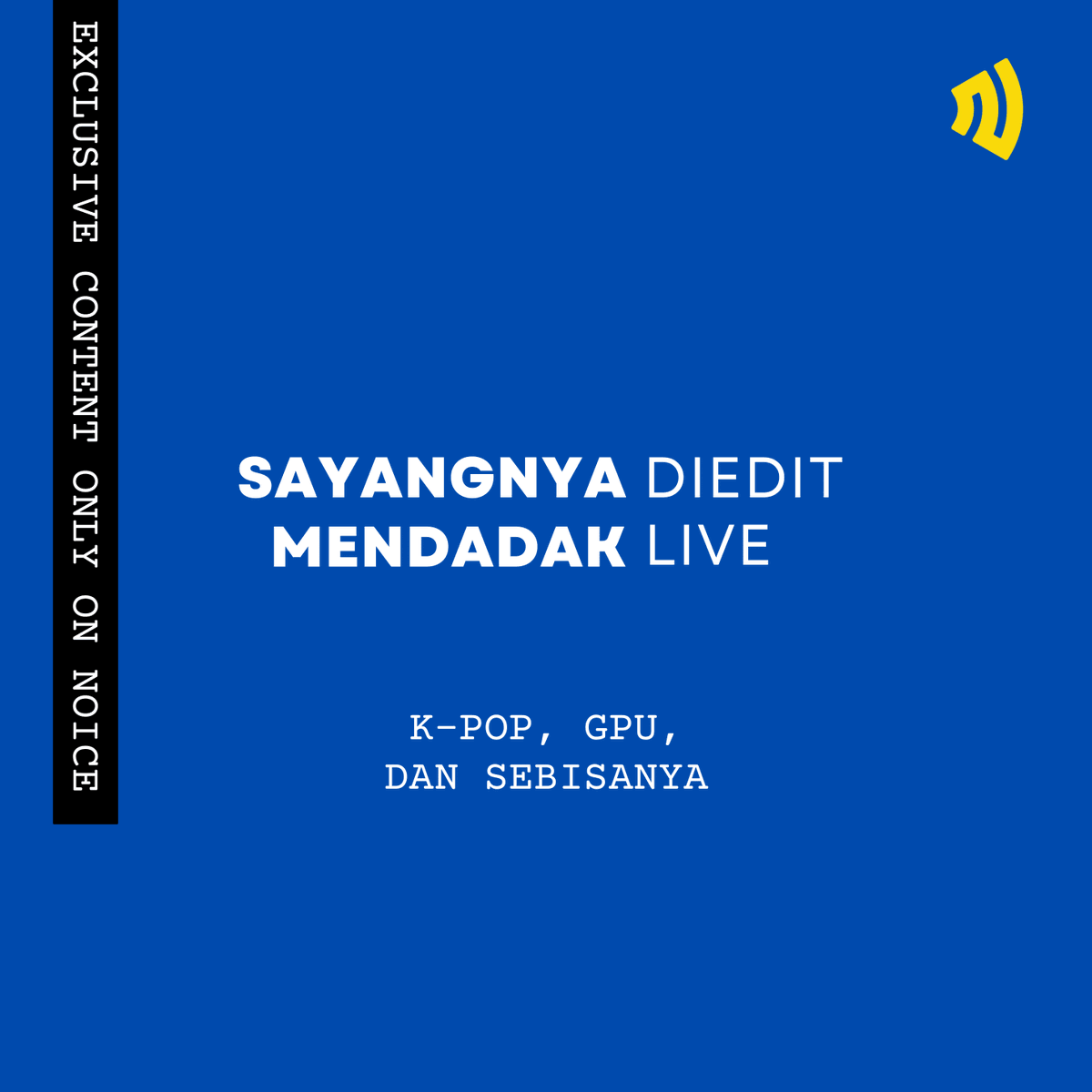 setiawanph's tweet photo. Alright,  
Waktunya buat mulai podcast lagi di Noice. 

Malam ini jam 19:30

https://t.co/2EQEgDhKF6 https://t.co/slcFTPekOe