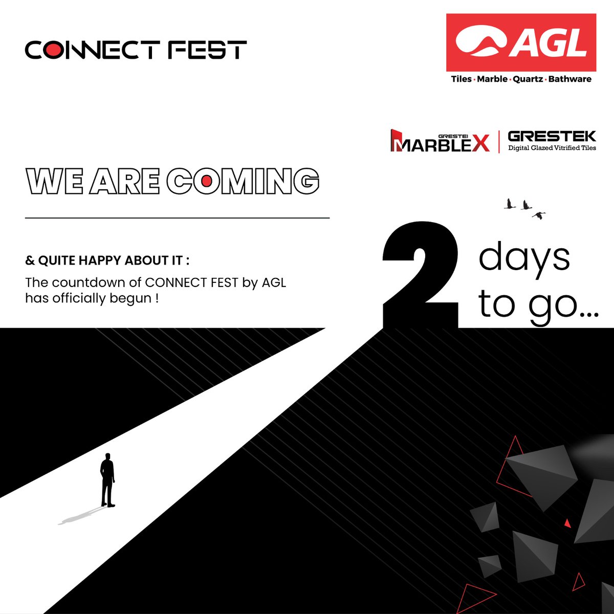 AGLTILESWORLD's tweet photo. Mark your calendars! AGL Connect Fest is only 2 days away, promising a journey into the realms of innovation, creativity, and exclusivity.
Stay tuned for updates that will ignite your imagination!
#ComingSoon #ConnectFest #LaunchingSoon #AGL #Agltiles https://t.co/1tSm4O6weD
