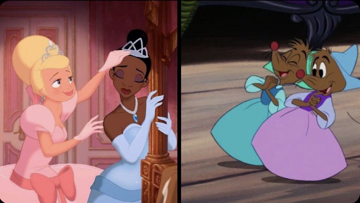 upsorrynot's tweet image. no seremos como tiana y charlotte pero si somos las 🐀 chismosas de cenicienta: