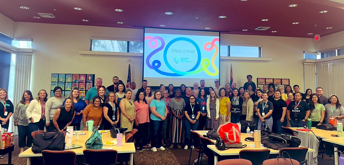 Kriv918's tweet photo. It was a fabulous week welcoming around 70 new educators to the @CGESD4 family!  Year 17 is going to be the best one yet. I’m beyond proud of the incredible work to come, and blessed to have had the opportunity to be a part of these educators journey. We are CHAMPIONS. https://t.co/9crMI8ATEs