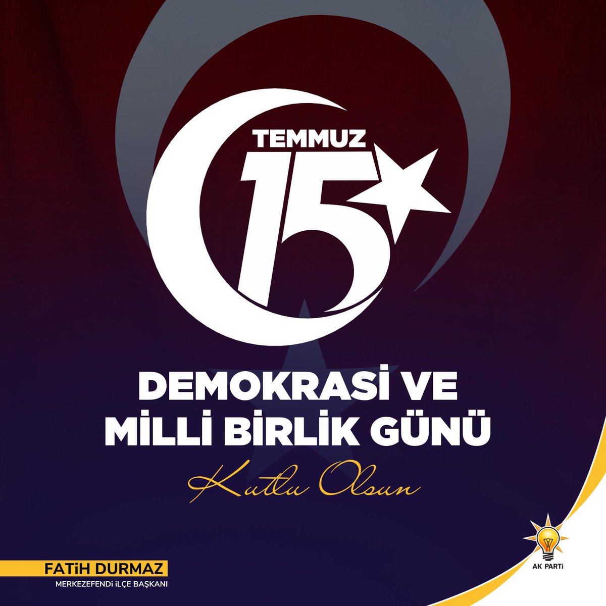 akmerkezefendi_'s tweet photo. 15 Temmuz bize bir kez daha gösterdi; bu millet asil millettir, kahraman bir millettir. 15 Temmuz Demokrasi ve Milli Birlik Günü’nde ebediyete uğurladığımız şehitlerimizi rahmetle anıyoruz. 
#15Temmuz https://t.co/sFo6MU1wkh