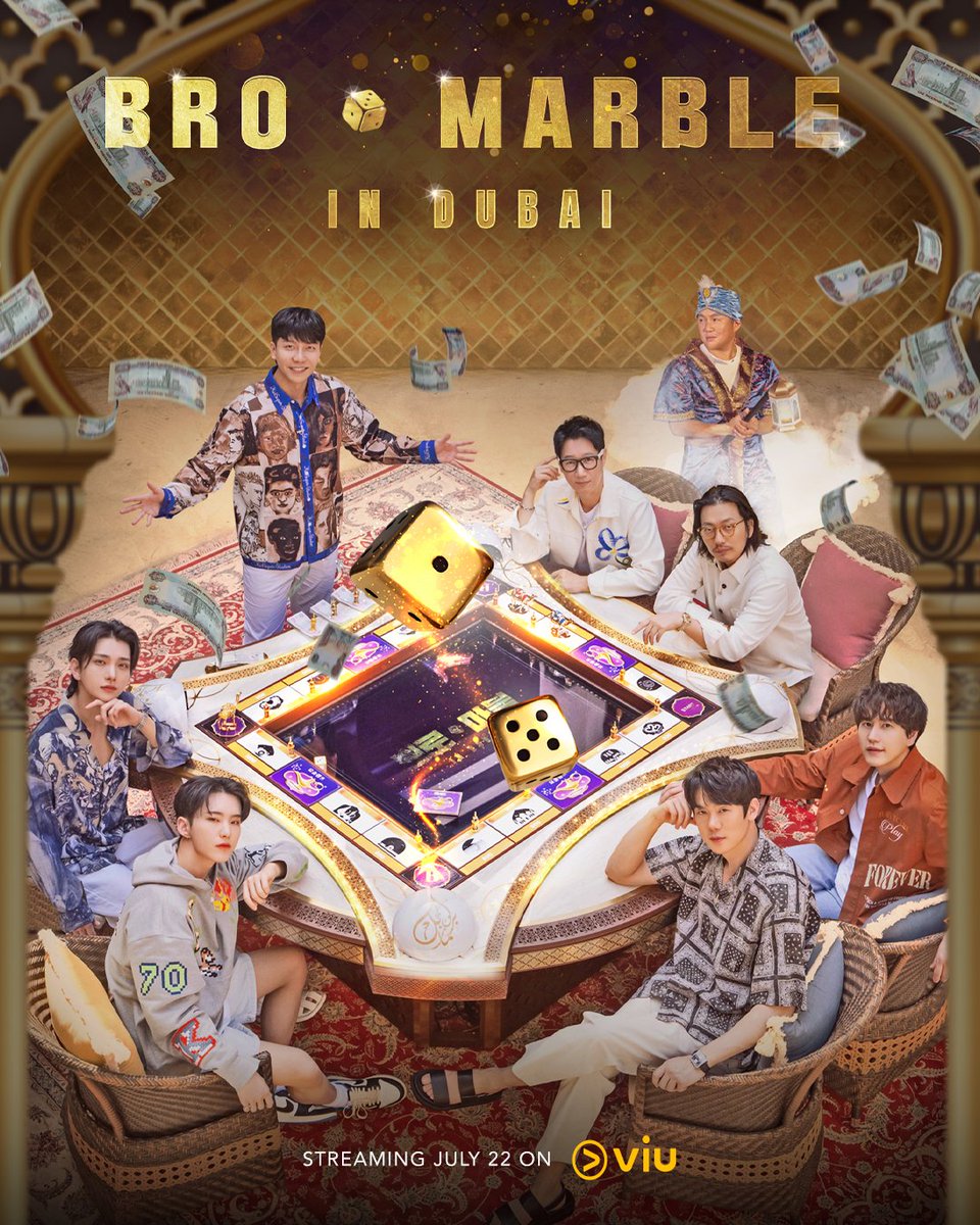 Our fave bros are gearing up to conquer Dubai in the most epic game of Monopoly you've ever seen! 🎲 #BroandMarble streaming July 22. Is that Joshua and Hoshi that I see? 👀💙
