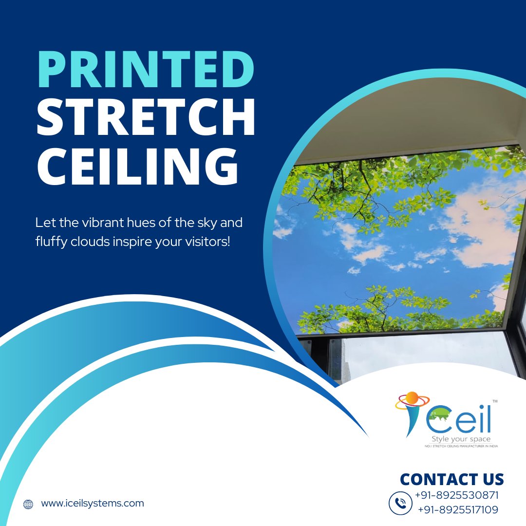 iceilsys's tweet image. Let the vibrant hues of the sky and fluffy clouds inspire your visitors! - iceilsystems.com

#stretchceilingdrywall

#stretchceilingusa

#3dstretchceilingwallpaper

#3dstretchceiling

#stretchceilingdesign

#stretchceilingsystem

#stretchceilings

#iceilstretchceilings