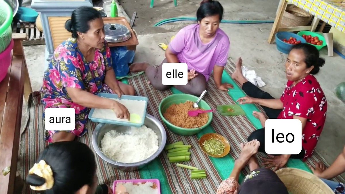 _bpjs_'s tweet image. situasi para admin @TherapiestHC saat ini tengah sibuk nempersiapkan kegiatan grand opening. bisa dilihat elle, leo dan aura tengah mempersiapkan nasi liwet sayur oncom sambil ngobrol2 deeptalk. di lain tempat terlihat cody, maven dan draco sdg sibuk ngaduk dodol prindapan. 🤭😱