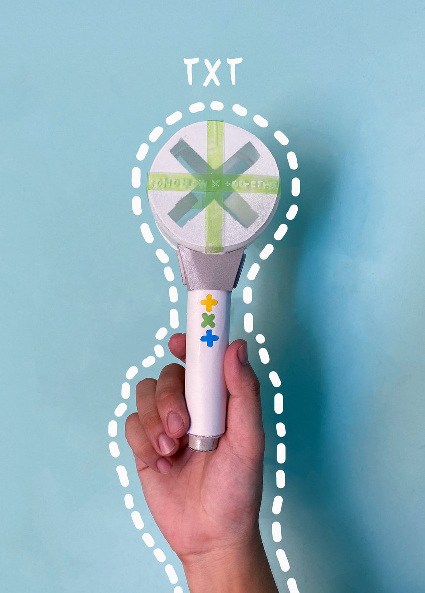 DIY lightstick TXT by me #mintusart #mintus #txt #diy
