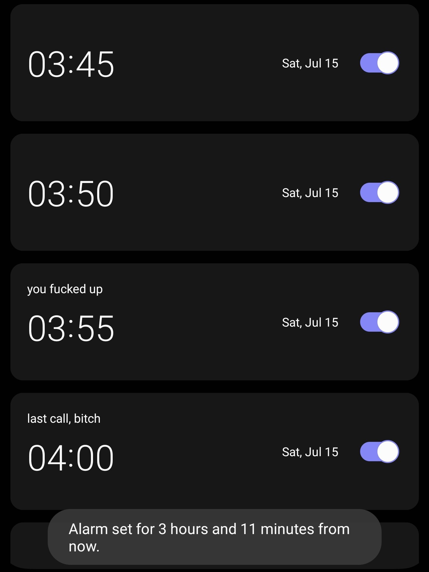 h🌅zr ← NTR liker on Twitter "I better fucking wake up for this (4x as many alarms to watch