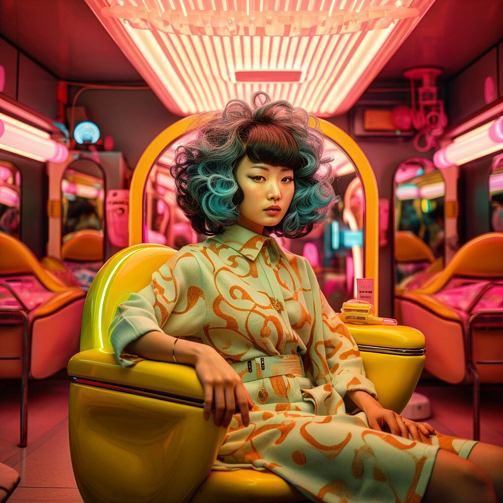 Futuristic 60s hair perms

#goals #ai #aiart #nfts