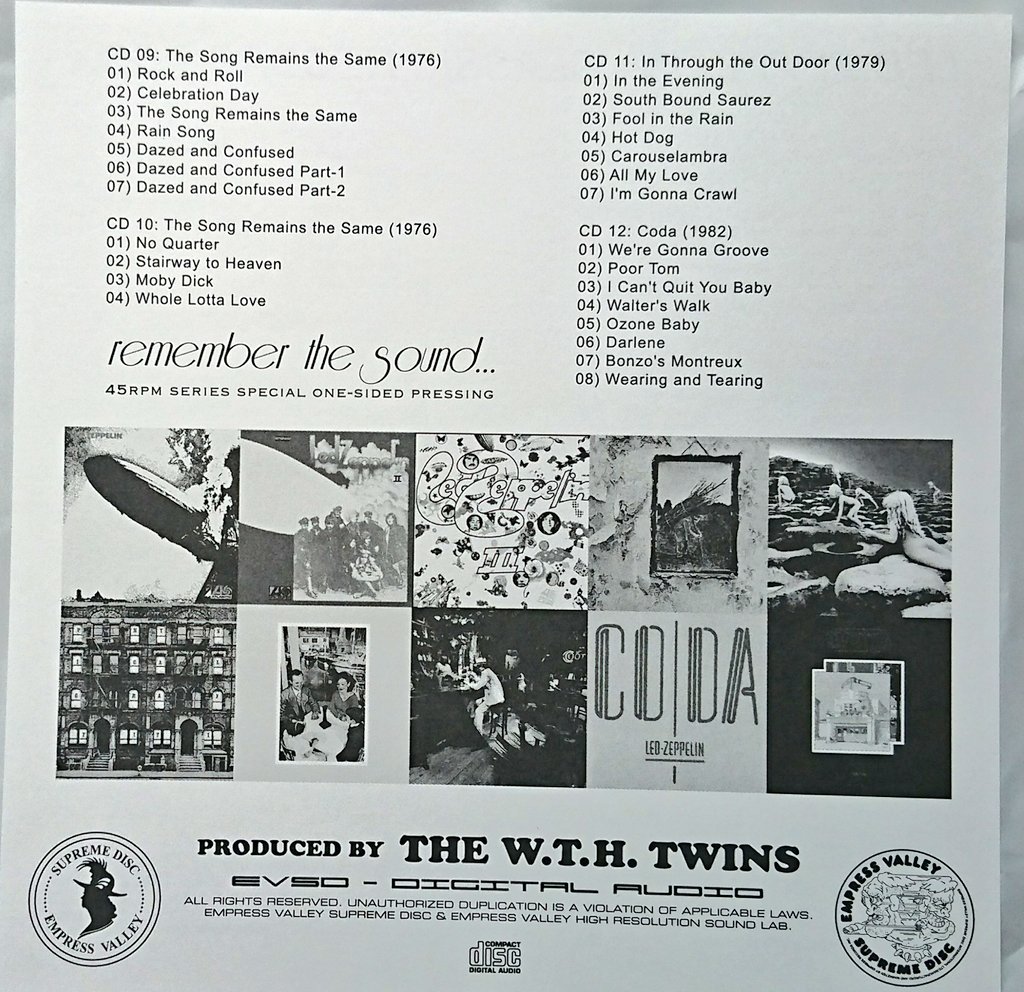 Led Zeppelin『CLASSIC RECORDS 45PRM SERIES SPECIAL ONE-SIDED