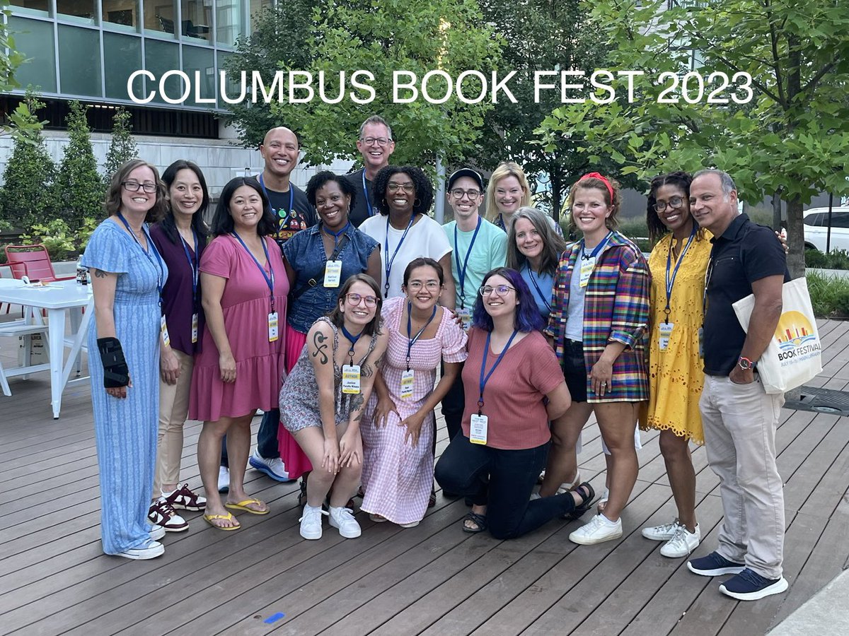 Super fun night with all these book people. Here are a few. They tell the best stories. Can’t wait for the next few days. Hope you can join us: @CBusBookFest