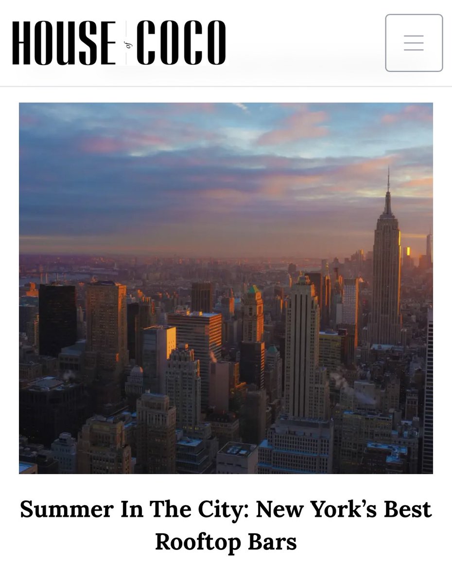 🆕 on <a href="/House_of_Coco/">House of Coco Mag</a> houseofcoco.net/summer-in-the-… #teamcoco #rooftopbars #nyc 🗽