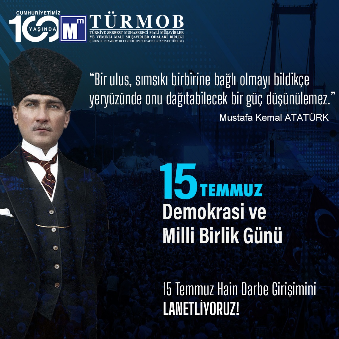 15 Temmuz Demokrasi ve Milli Birlik Günü…ow.ly/Ko6Z50PbtyK

#türmob
#15temmuz
