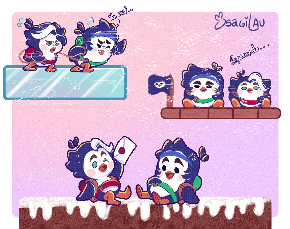 UsagiLau's tweet photo. Por fin lo terminaron <3 mas pingüinos  
#cellbitfanart #roierfanart #cellboier https://t.co/nY4nRndz3i