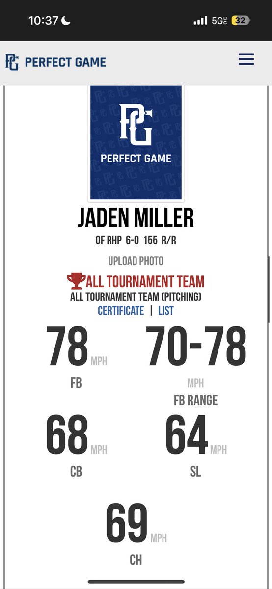 JadenMiller1016's tweet photo. Some of my stats from last weekend in Memphis. Had a great showing and even made all tournament team for the first time. Glad to be out on the field doing what I love. @14uRoy @MaleHSBaseball1 @PG_Scouting https://t.co/g95DqwAs25