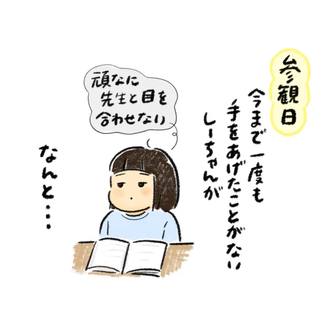 最初で最後(?)の参観日での発表 
