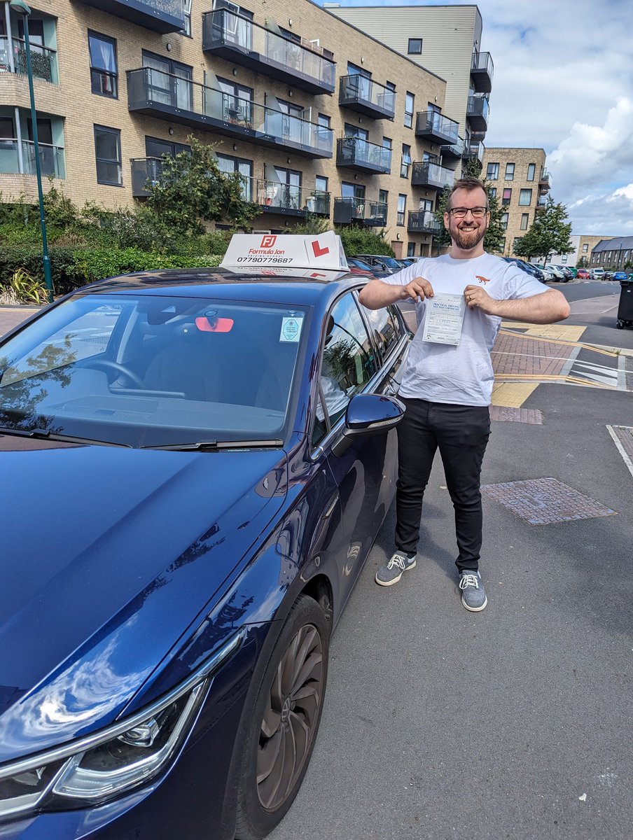 Massive Congrats to Chris who passed his #manualdrivingtest on 12/07. 
1st Time, 3 Driver Faults 🙌

#drivingtestpassed #manualdrivinglessons #drivingschool